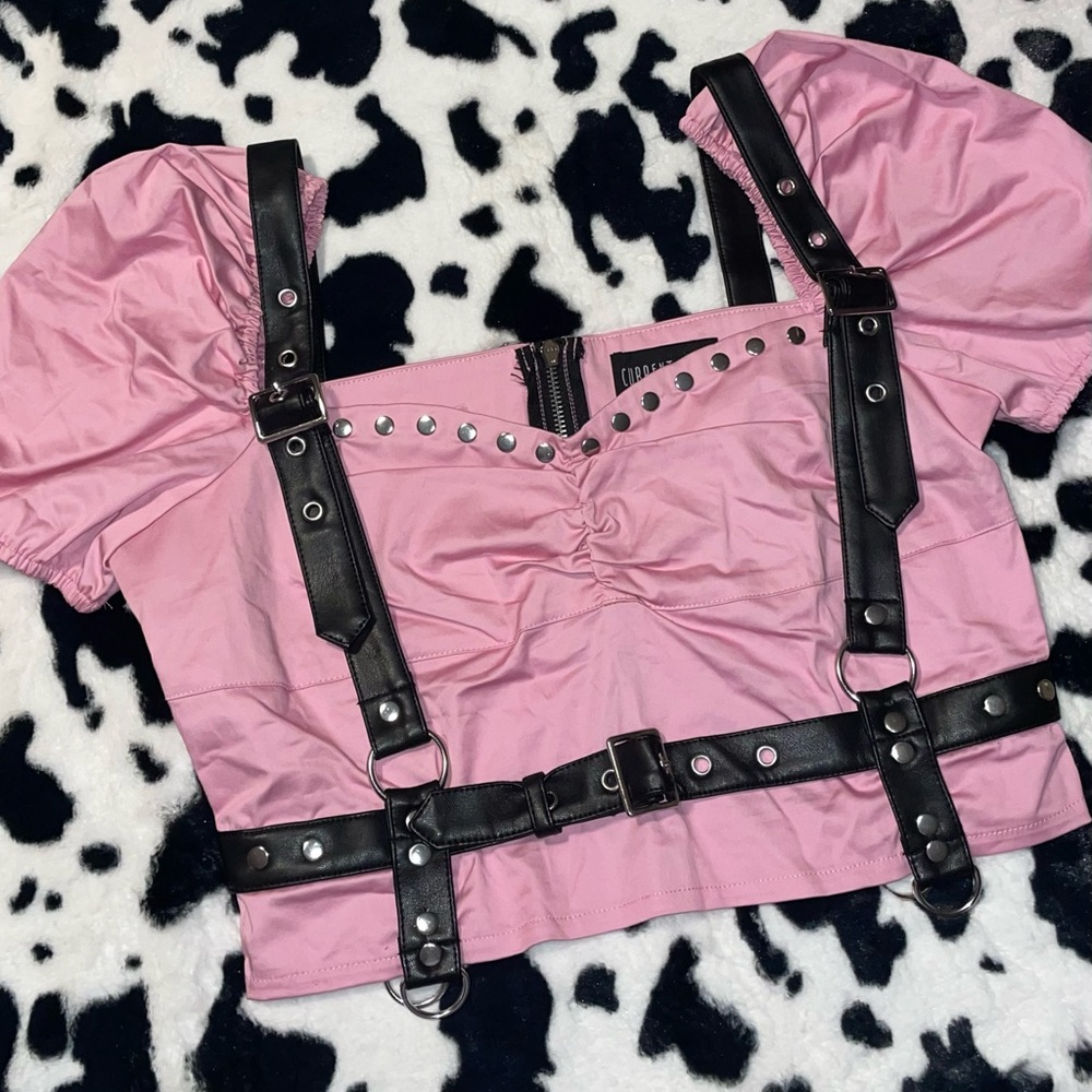 *SOLD OUT* No Tears Tonight Harness Crop Top - Picture 4 of 7
